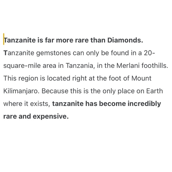 Rare unisex AAA natural earth mined Tanzanite and Zircon Ring - Picture 6 of 6